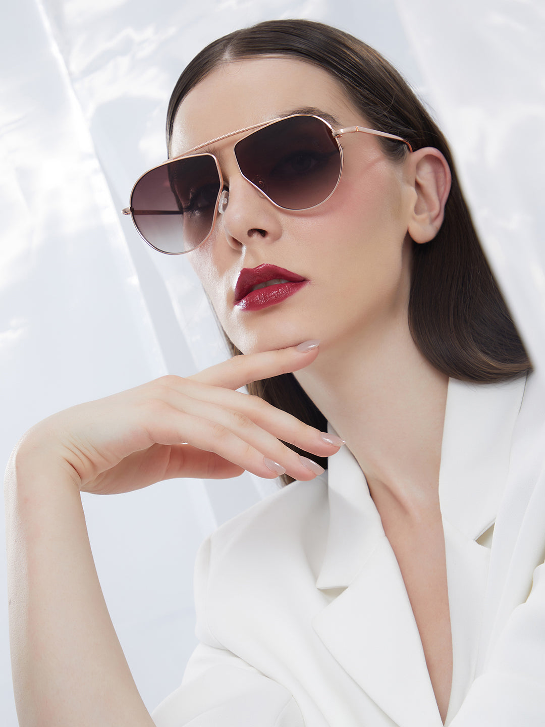 Haute Sauce The Bar Pavement Oversized Sunglasses - Chestnut Brown