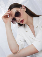 Haute Sauce The Bar Pavement Oversized Sunglasses - Chestnut Brown