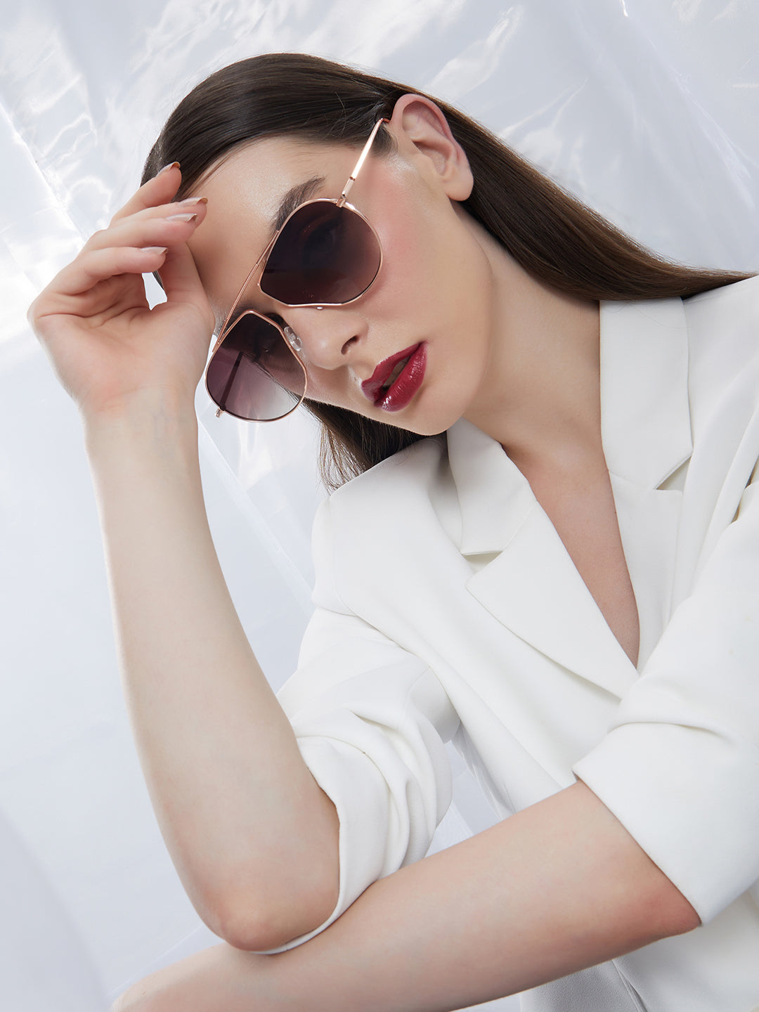 Haute Sauce The Bar Pavement Oversized Sunglasses - Chestnut Brown