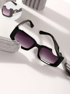 Haute Sauce The Crunch Rectangular Sunglasses - Onyx Black