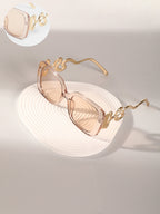 The Aureate Viper Butterfly Sunglasses - California Gold