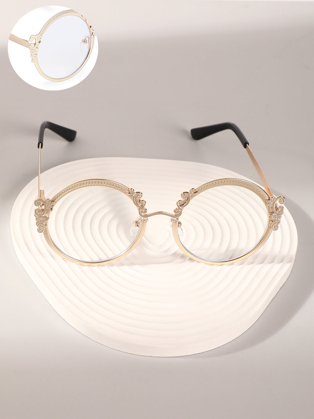 Haute Sauce The Renaissance Round Sunglasses - Champayne Gold