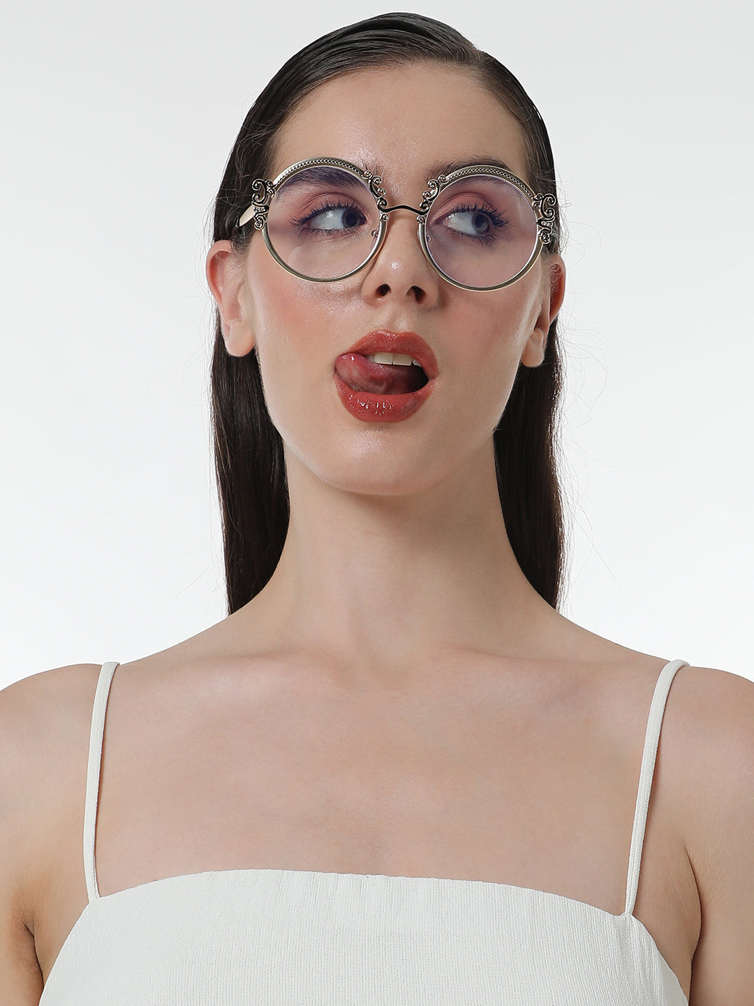 Haute Sauce The Renaissance Round Sunglasses - Champayne Gold