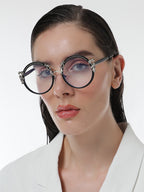 The Renaissance Round Sunglasses - Onyx Black