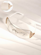 The Bling Wrap Sunglasses - Daisy White