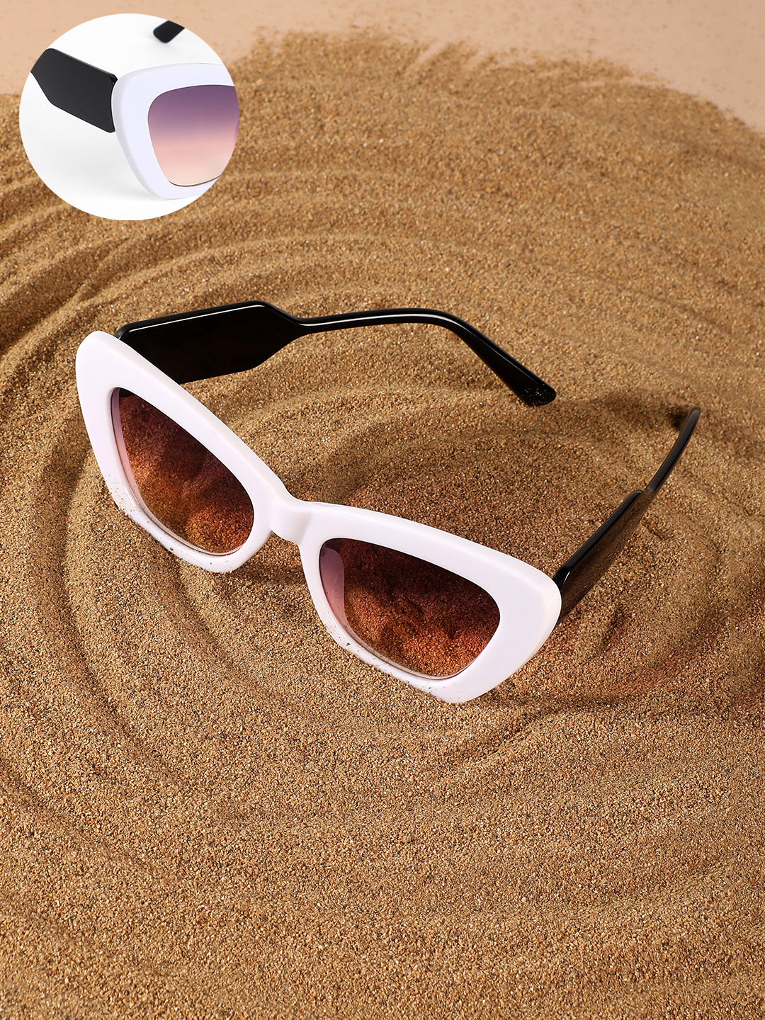 Haute Sauce The City Cateye Sunglasses - Daisy White