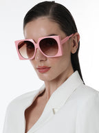 The Block Oversized Sunglasses - Bubblegum Pink