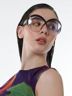 Haute Sauce The Ombre Twist Oversized Sunglasses - Midnight Black