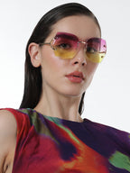 Haute Sauce The Rave Butterfly Sunglasses - Fuschia Pink