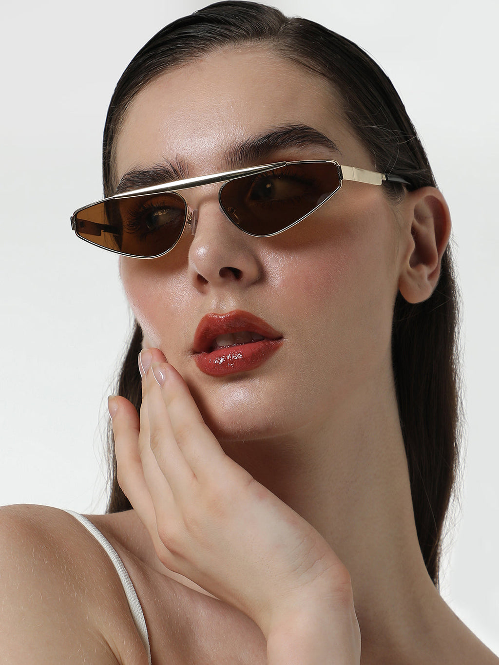 Haute Sauce The Swish Cateye Sunglasses - Chocolate Brown