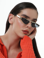 Haute Sauce The Swish Cateye Sunglasses - Midnight Black