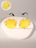 The Clover Rave Round Sunglasses - Lemon Yellow