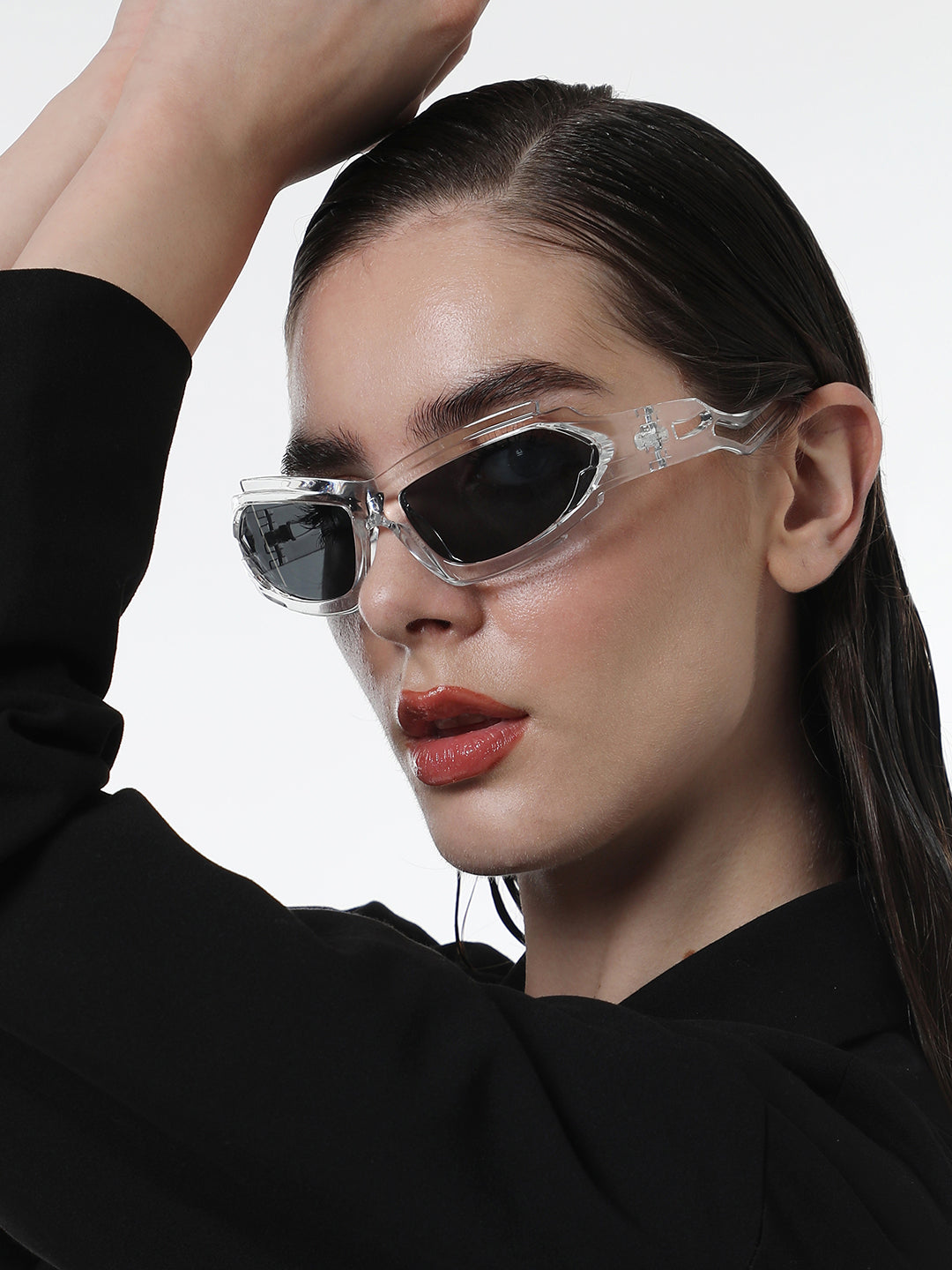 Haute Sauce The Aspen Wrap Sunglasses - Transparent