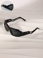 Haute Sauce The Aspen Wrap Sunglasses - Onyx Black