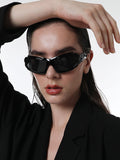 Haute Sauce The Aspen Wrap Sunglasses - Onyx Black