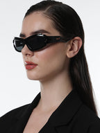 Haute Sauce The Aspen Wrap Sunglasses - Onyx Black