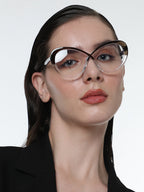 The Ombre Twist Cateye Sunglasses - Midnight Black