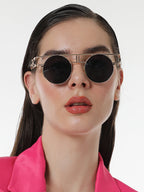 The Indie Round Sunglasses - Midnight Black