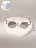 Haute Sauce The Indie Round Sunglasses - Metallic Silver