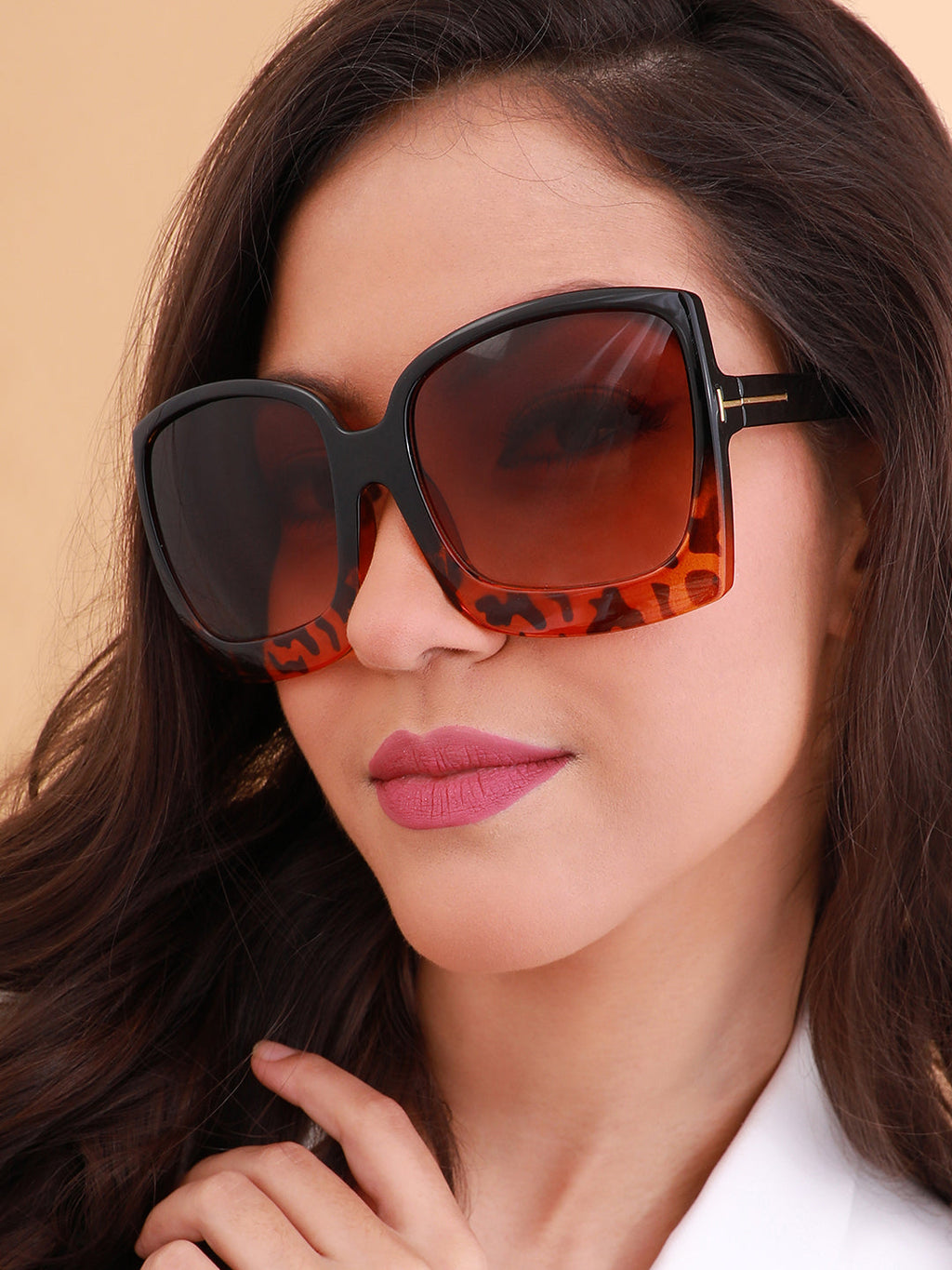 Haute Sauce The Safari Oversized Sunglasses - Coffee Brown