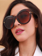 Haute Sauce The Orb Cateye Sunglasses - Coffee Brown