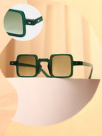 The Circuscore Square Sunglass - Emerald Green