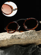Haute Sauce The Retro Malibu Oval Sunglass - Coffee Brown