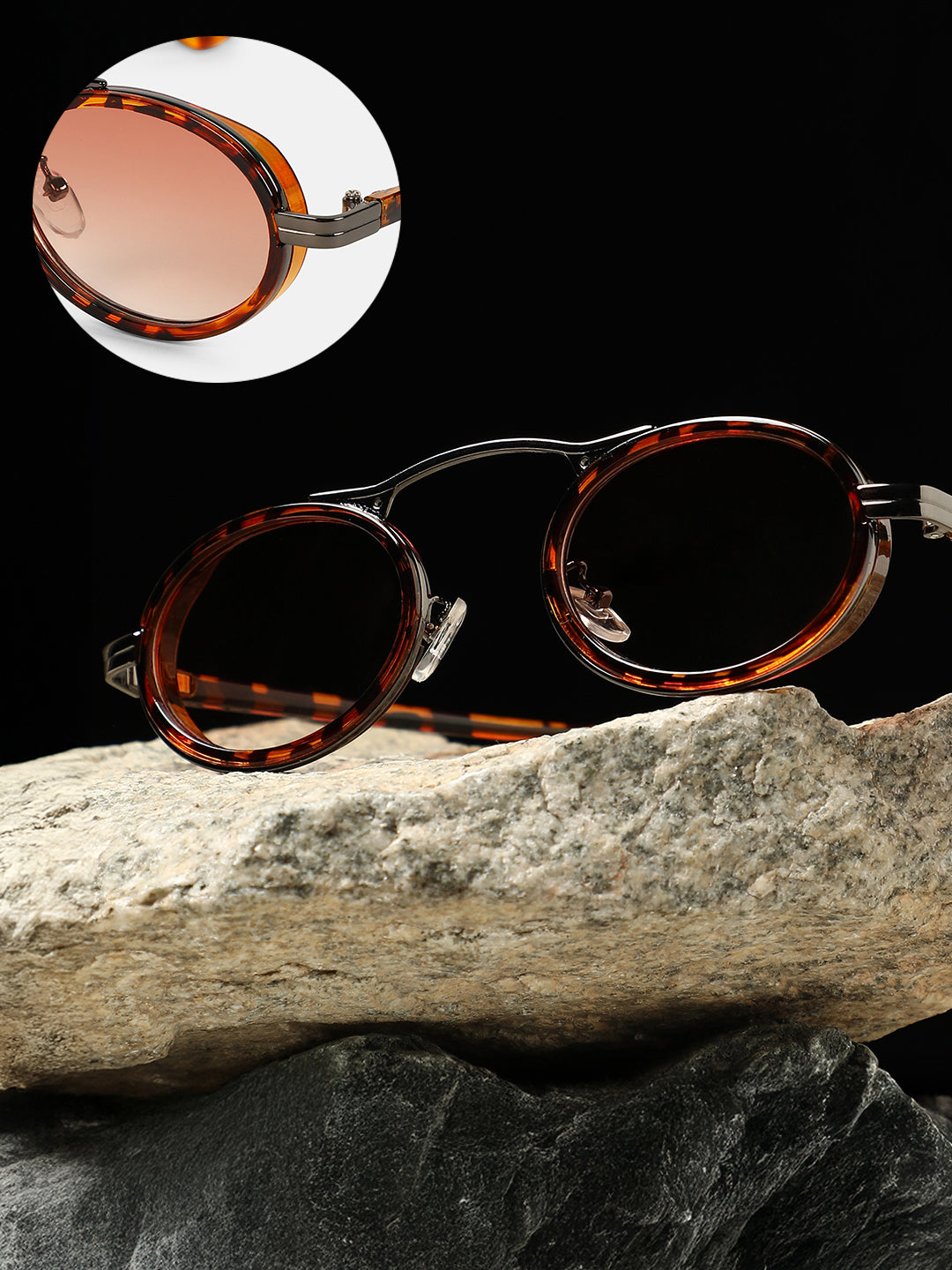Haute Sauce The Retro Malibu Oval Sunglass - Coffee Brown