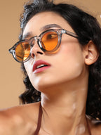 The Atticus Round Sunglass - Charcoal Grey