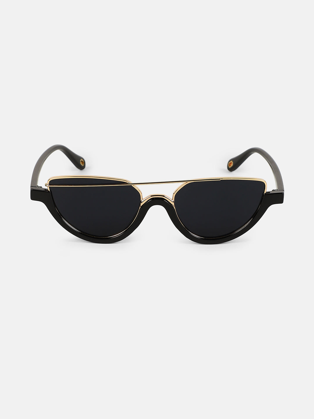 The Tilted-Bar Cateye Sunglass - Onyx Black