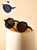 Haute Sauce The Berlin Round Sunglass - Onyx Black