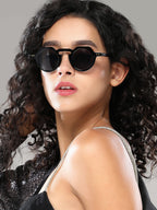 Haute Sauce The Berlin Round Sunglass - Onyx Black
