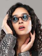 The Circuscore Diamond Sunglass - Indigo Blue
