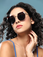 The Edge-Block Cateye Sunglass - Onyx Black