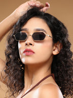 The Bash Geometric Sunglass - Midnight Black