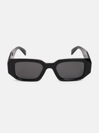 The Chonky Rectangular Sunglass - Onyx Black