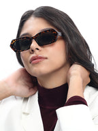 Haute Sauce The Tortoiseshell-Rave Geometric Sunglass - Coffee Brown