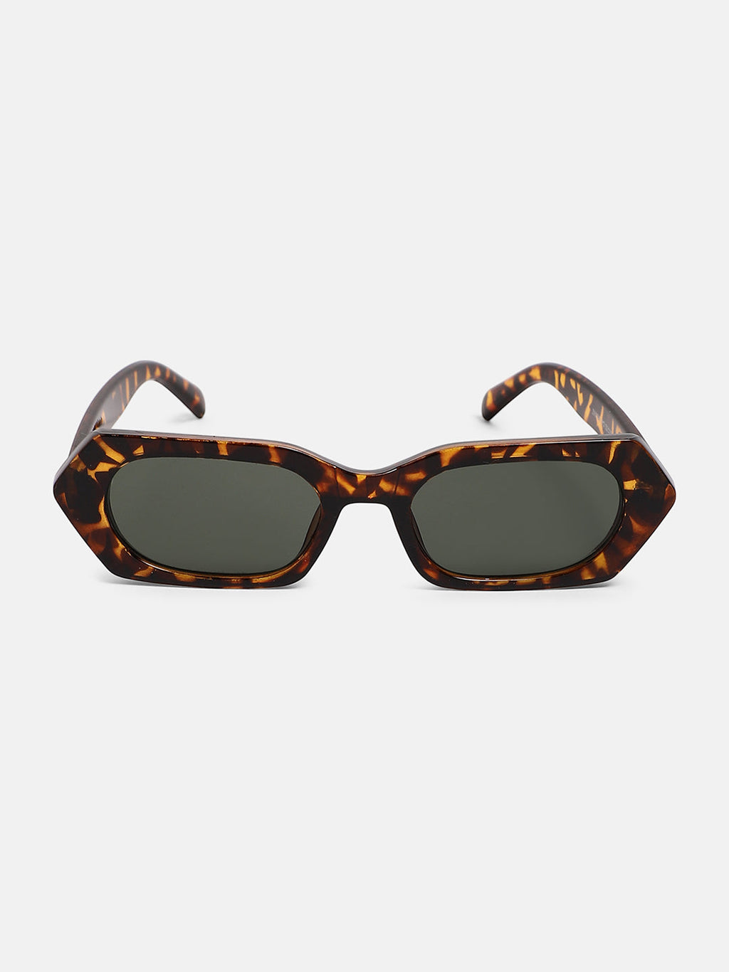 Haute Sauce The Tortoiseshell-Rave Geometric Sunglass - Coffee Brown