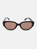 The Nona Cateye Sunglass - Onyx Black