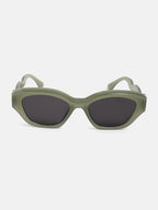 Haute Sauce The Swirly Cateye Sunglass - Olive Green