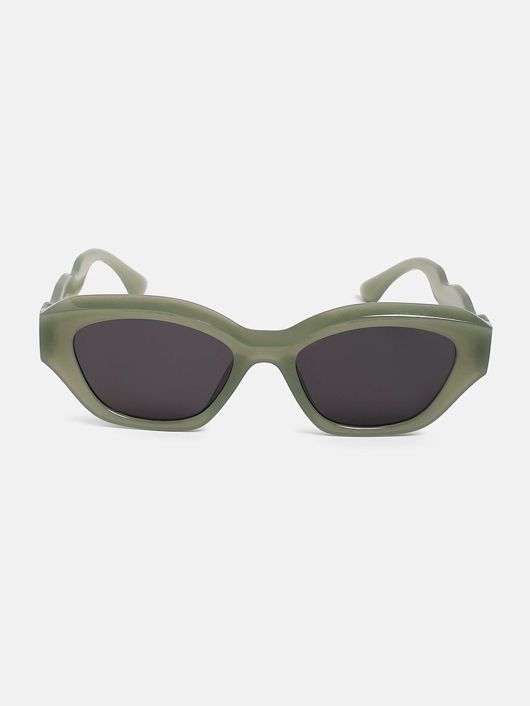 Haute Sauce The Swirly Cateye Sunglass - Olive Green