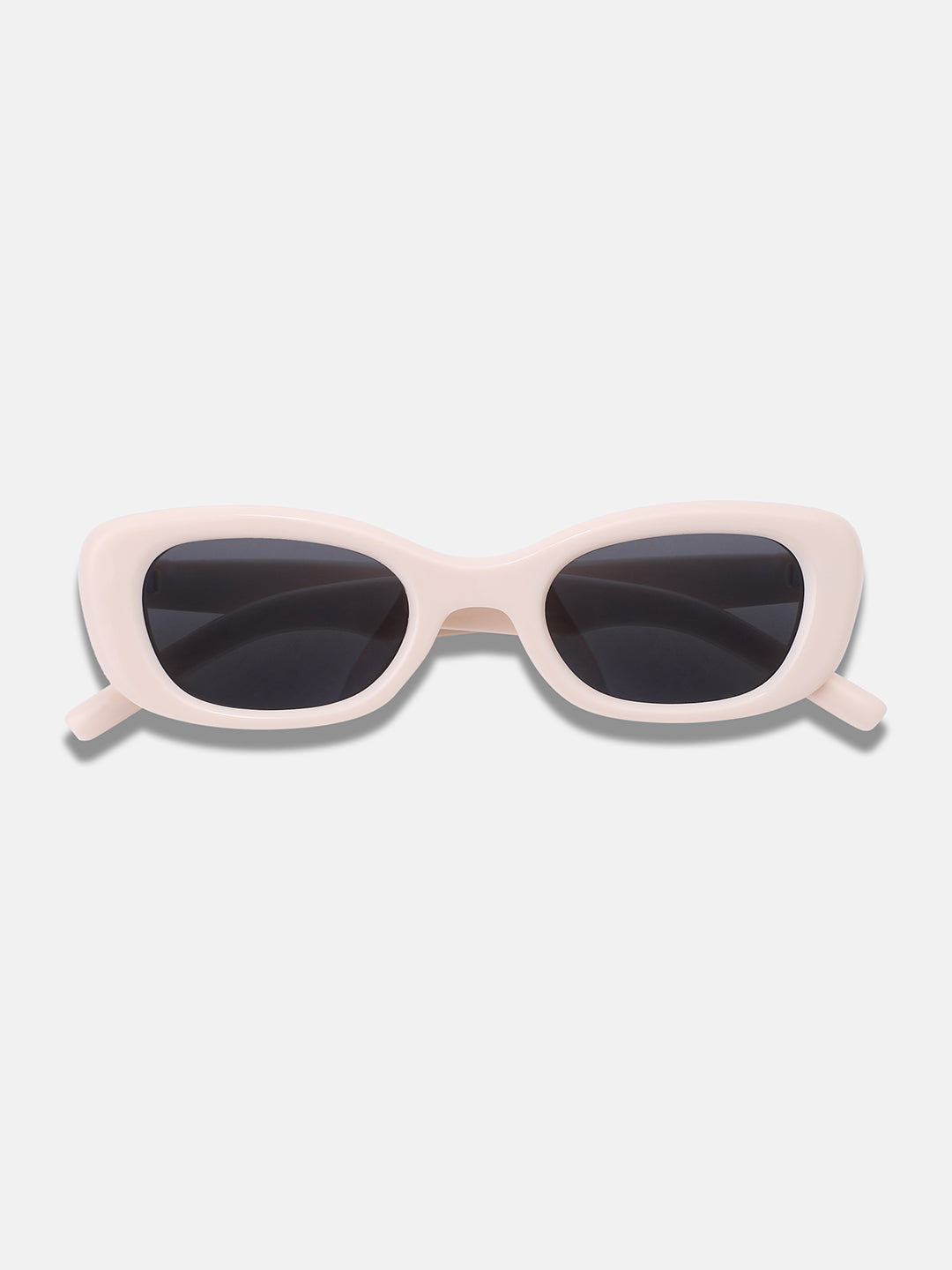 Haute Sauce The Retro Rectangular Sunglass - Daisy White