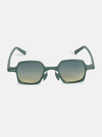 The Verde Square Sunglass-Forest Green