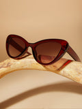 The Diva Cat Eye Sunglass-Ruby Red