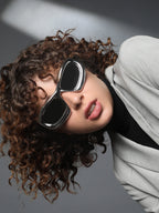 Haute Sauce The Velocity Shield Sunglass - Silver Smoke