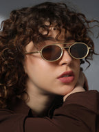 The Scholar Round Sunglass - Coffee Brown