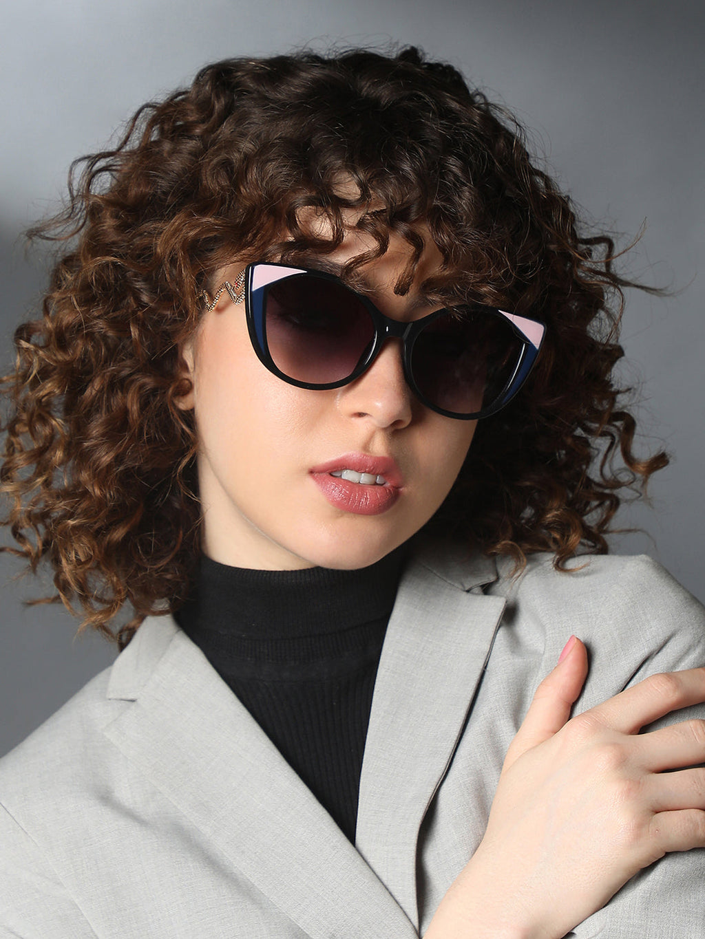 Haute Sauce The Diva Cat Cat-Eye Sunglass-Midnight Violet
