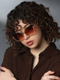Haute Sauce The Diva Cat Cat-Eye Sunglass-Golden Amber