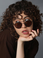 The Scholar Round Sunglass - Vintage Brown