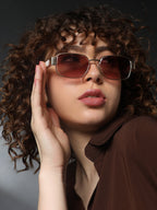 The Sunset Square Sunglass - Rose Pink